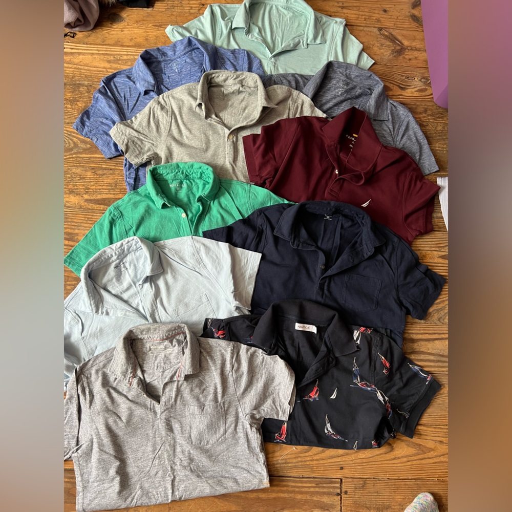 10 J. Crew Men's Shirts - Multicolor Collection 10 POLOS TOTAL